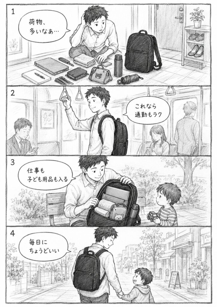 Daily commute with a loving parent