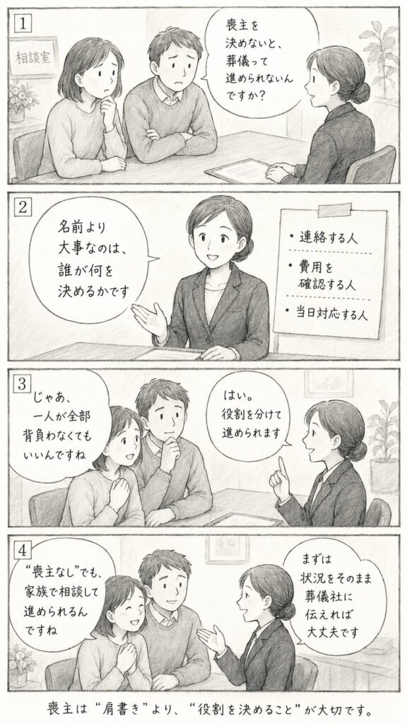 葬儀の役割分担について