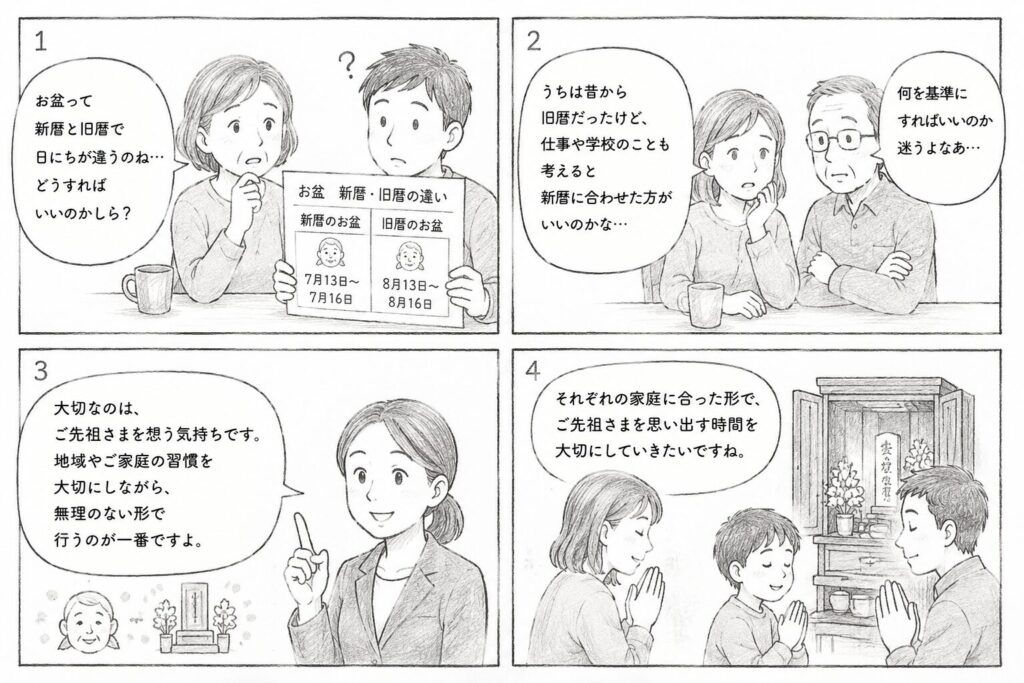 お盆の習慣と気持ち