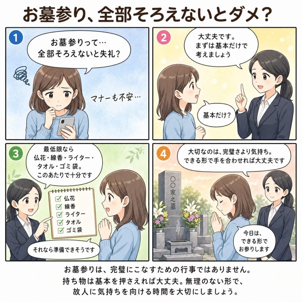 Grave visiting made simple and thoughtful