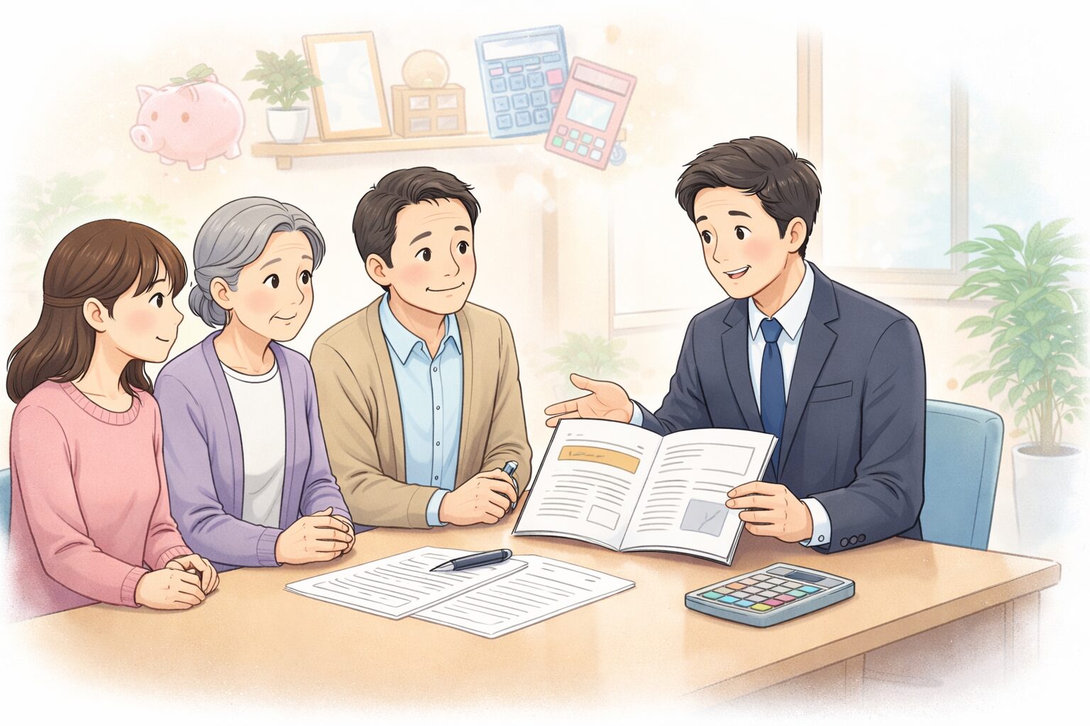 葬儀の相談を受ける家族