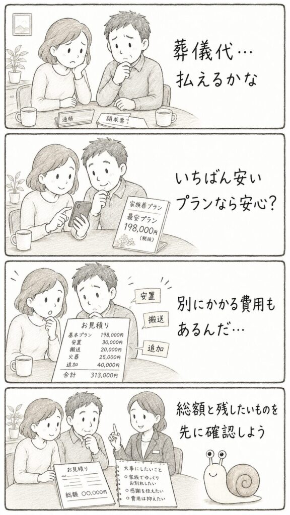 費用と心配を整理する