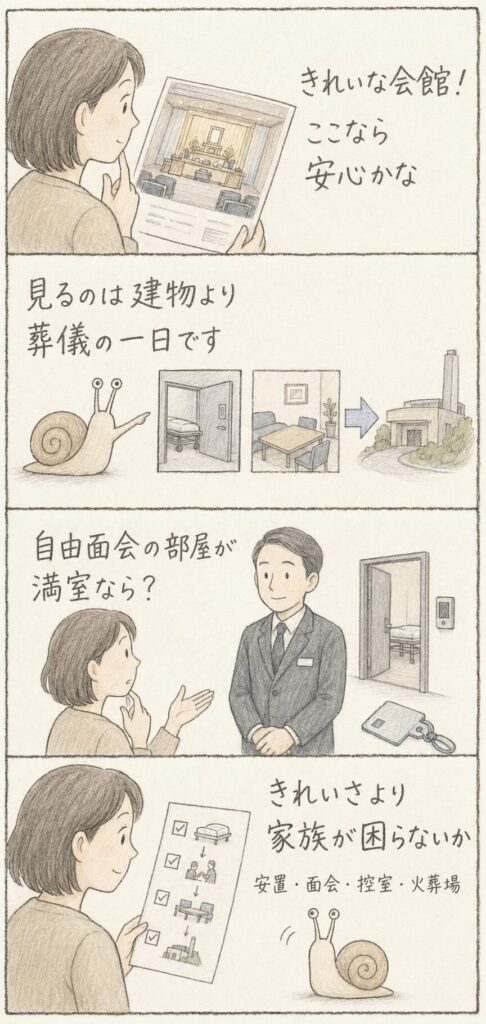 葬儀会館見学は家族の一日を考える時間