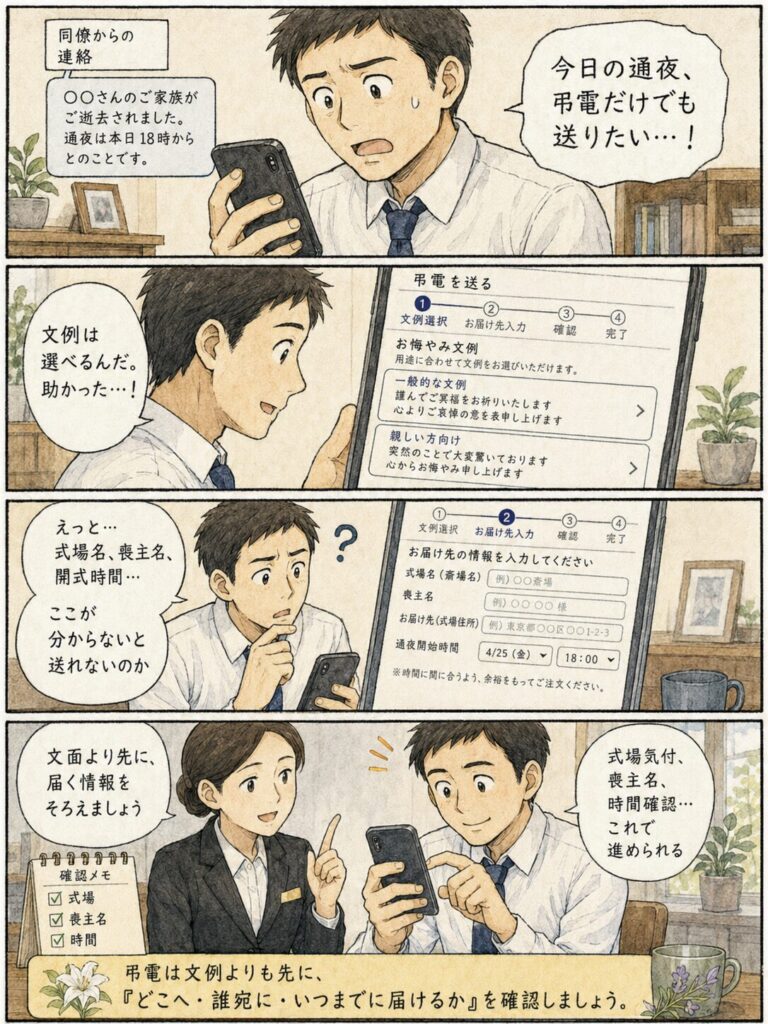 Sending the right condolence telegram