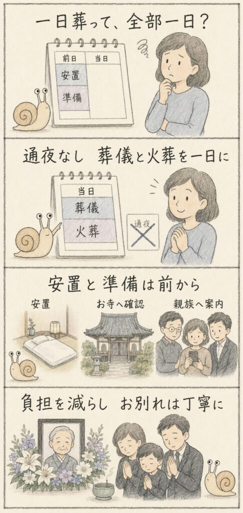 一日葬の準備と流れ