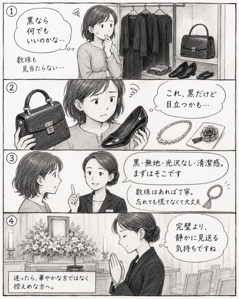 Funeral attire guide in four steps