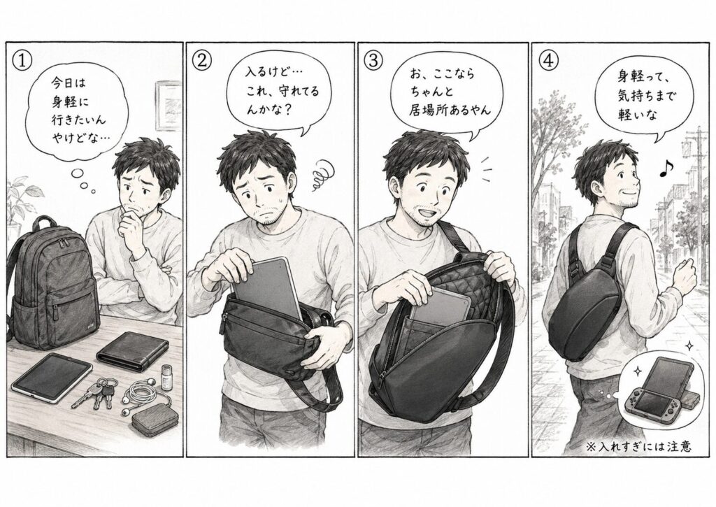 Packing light for a relaxed outing