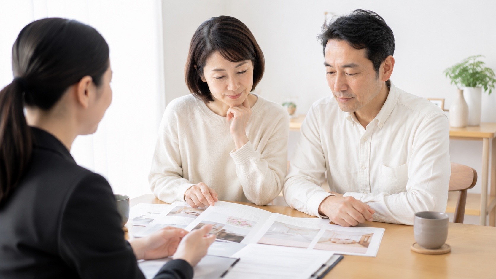 葬儀費用や家族葬の資料を確認するイメージ